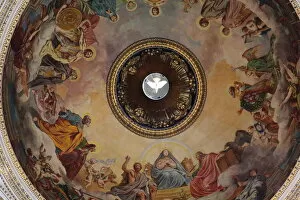 August Ricard De Montferrand Collection: Interior of the dome of St Isaacs Cathedral, St Petersburg, Russia, 2011. Artist: Sheldon Marshall