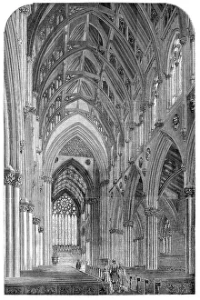 Scott Gilbert Prints: Interior of Doncaster Church, 1858. Creator: Unknown