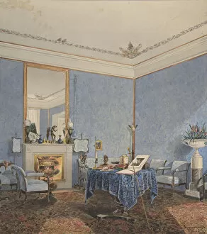 Interior of a Drawing Room, 1838. Creator: Anon