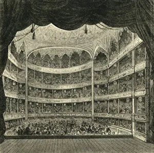 Covent Garden Prints: Interior of Drury Lane Theatre, 1804, (1881). Creator: Unknown