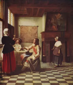 Check Prints: Interior of a Dutch House, c1658, (c1915). Artist: Pieter de Hooch