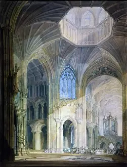 Aberdeen Art Gallery Museums Prints: Interior of Ely Cathedral - North Transept and Chancel, 1797. Creator: JMW Turner