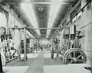 Bexley Collection: Interior of engine the house at Crossness Sewage Treatment Works, London, 1894