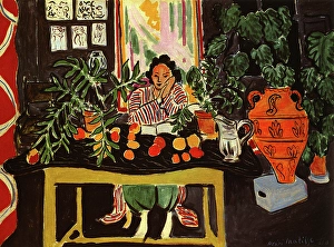 Etruria Prints: Interior with an Etruscan Vase, 1940. Creator: Henri Matisse