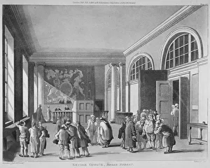 Interior of the Excise Office, Old Broad Street, City of London, 1810