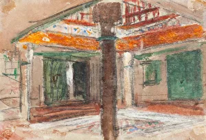 Brabazon Hercules Brabazon Gallery: Interior of an Exotic Palace, c. 1867. Creator: Hercules Brabazon Brabazon