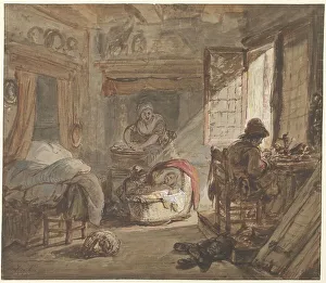 Abraham Van Strij I Prints: Interior with family, 1763-1826. Creator: Abraham van Strij
