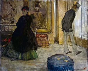 Reception Room Prints: Interior with Two Figures, 1869. Artist: Edgar Degas