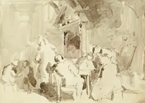 Discussion Prints: An Interior with Figures, c1810s. Creator: David Wilkie