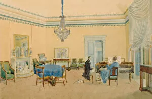 Music Room Gallery: Interior with figures. The Music Room, 1830-1839. Artist: Anonymous