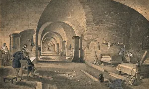William Simpson Prints: Interior of Fort Nicholas, 1856. Artist: Edmund Walker