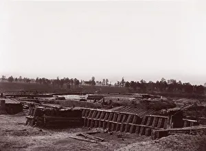 Basketry Prints: Interior of Fort Sedgwick, before Petersburg, 1861-65. Creator: Tim O Sullivan