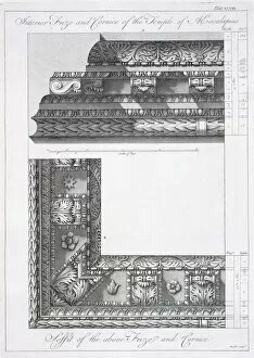 Interior frieze and cornice of the Temple of Aesculapius, pub. 1764. Creator: Robert Adam