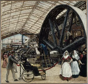 Universal Exhibition Prints: Interior of the Gallery of Machines at the 1889 Universal Exhibition