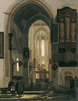 Aisle Prints: Interior of a Gothic Church, unknown date. Creator: Emanuel de Witte
