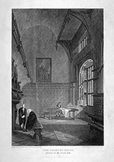 Great Hall Prints: Interior of the Great Hall, Charterhouse, Finsbury, London, 1815