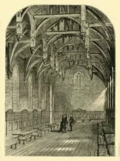 Beams Gallery: Interior of the Great Hall, Lambeth Palace, 1800, (c1878). Creator: Unknown