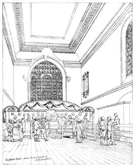 Images Dated 12th May 2009: Interior of Guildhall Chapel, City of London, 1886. Artist: William Griggs