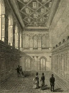 Interior of Haberdashers Hall, 1876, (1897). Creator: Unknown Interior of Haberdashers Hall, 1876, (1897). Creator: Unknown