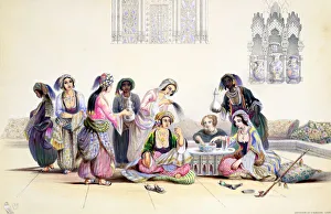 Burr Gallery: Interior of a harem, Cairo, Egypt, mid 19th century. Artist: A Margaretta Burr
