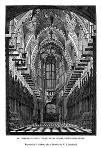 Interior of Henry VII Chapel, Westminster Abbey, 1843. Artist: J Jackson Interior of Henry VII Chapel, Westminster Abbey, 1843. Artist: J Jackson