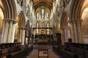 Hexham Prints: Interior of Hexham Abbey, Northumberland, 2010. Creator: Peter Thompson