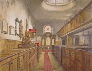 Minories Prints: Interior of Holy Trinity, Minories, London, 1881. Artist: John Crowther