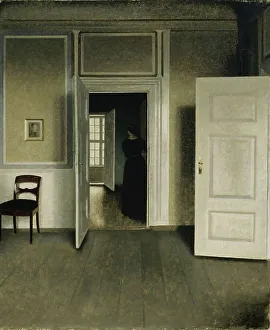 Open Door Prints: Interior from the Home of the Artist, 1900. Creator: Vilhelm Hammershoi