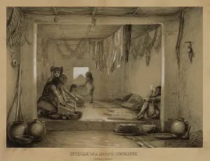 Sweet Corn Prints: Interior of a Hopi Dwelling, late 19th-early 20th century. Creator: William H. Jackson