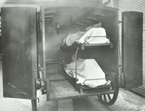Interior of a horse drawn Metropolitan Asylums Board ambulance, London, 1939 Interior of a horse drawn Metropolitan Asylums Board ambulance, London, 1939