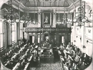 Cape Town Prints: Interior of the House of Assembly, Cape Town, South Africa, 1895. Creator: Unknown