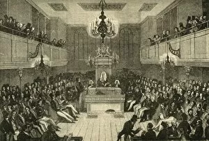 Chamber Collection: Interior of the House of Commons, 1834, (1881). Creator: Unknown