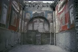 Interior of a house in the Roman town of Herculaneum, 1st century