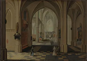 Neeffs Pieter Prints: Interior of an Imaginary Gothic Church