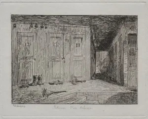 1817 1878 Prints: Interior of an Inn, 1861. Creator: Charles Francois Daubigny (French, 1817-1878)