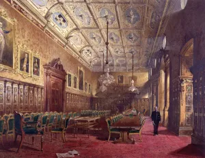 Ironmongers Hall Prints: Interior of Ironmongers Hall, London, 1888. Artist: John Crowther