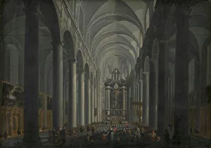 Jesuit Prints: Interior of the Jesuit Church in Bruges, 1675-1721. Creator: Jacob Balthasar Peeters