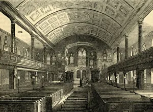 Gilbert Scott Prints: Interior of Kensington Church, 1850, (c1876). Creator: Unknown