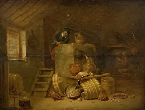 Kitchenware Prints: Interior of a Kitchen, 1622-1681. Creator: Cornelis Saftleven