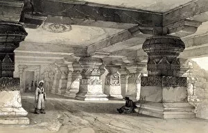 Brahmin Gallery: Interior of Lanka, Ellora, India, 1845. Artist: Thomas Colman Dibdin