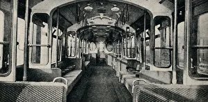 Cecil J Allen Prints: Interior of the Latest Type of Tube Coach, 1926