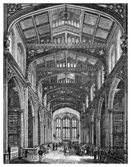 Sir Horace Prints: Interior of the Library, Guildhall, City of London, 1886