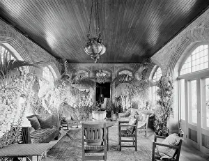 Interior of the loggia, country home of W.E.S. Griswold, Lenox, Mass. c.between 1910 and 1920. Creator: Unknown