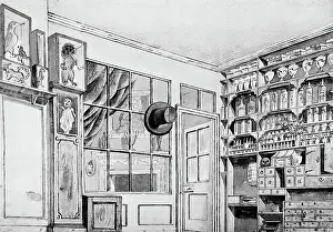 Dentist Prints: An interior of Marshalls, a famous dentist's shop near Berwick Street