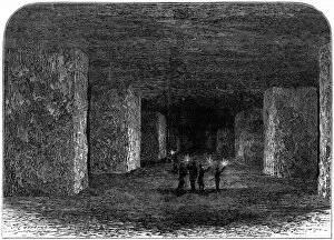 Interior of Marston Salt Mine, Northwich, Cheshire, England, c1880