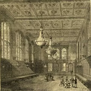 Chandeliers Gallery: Interior of Merchant Taylors Hall, 1897. Creator: Unknown