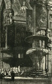 Interior of Milan Cathedral, 1890. Creator: Unknown Interior of Milan Cathedral, 1890. Creator: Unknown