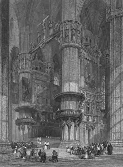 Thomas Higham Gallery: The Interior of Milan Cathedral, Looking Towards The High Altar, 1844. Artist: Thomas Higham