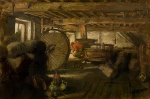 Sack Prints: Interior of a Mill, c1860-1900. Creator: Jan Stobbaerts
