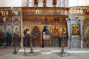 Interior of a monastery church, North Cyprus